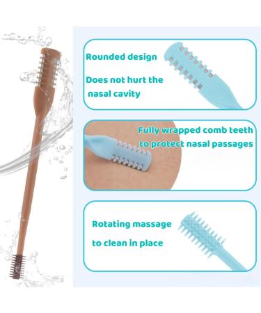 WEERSHUN 2-in-1 Nasal Hair Cutter - 2024 Double-Sided Nose Hair Knife & Portable Ear Picker - Manual 360 Rotating Nostril Hair Remover Tool for Men & Women (Blue 3pcs - Buy Online on SooperMarket.com