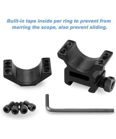 Modkin Rifle Scope Rings - Medium Profile Scope Mounts for Picatinny/Weaver Rail (1 inch, Set of 2) - Buy Online on SooperMarket.com