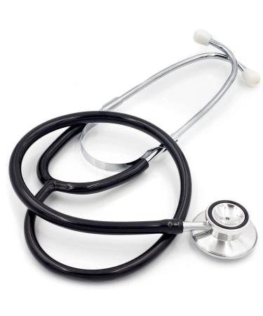 MABIS Stethoscope Adult Dual Head to Listen to Sounds from Large Organs or Specific Areas of The Body with Large Diaphragm for High or Low Frequencies 22 Inch Y Tubing Black