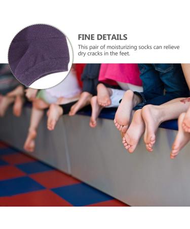 EXCEART 5 Pairs Moisturizing Socks Heel Protector Socks Cracked Heel Repair Anti-crack Socks Spa Socks Heel Socks Silicone Socks Spa Gel Socks Foot Purple Cotton Summer - Buy Online on SooperMarket.com