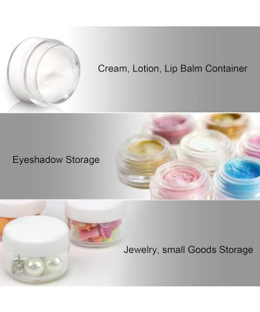 100 Pieces Clear Mini Cosmetic Bottles - 5ml Empty Cream Jars with Screw Caps for Lip Balm & Lotion - Transparent Cremeglas Containers - Buy Online on SooperMarket.com