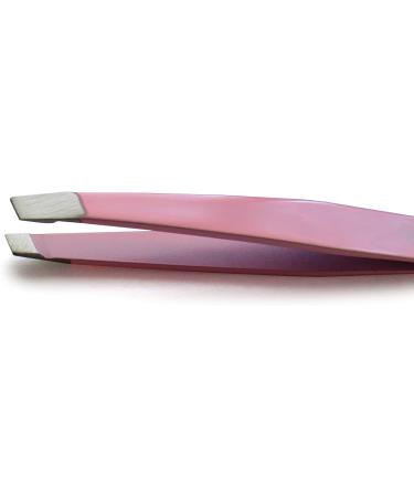 Stainless Steel Eyebrow Tweezers Set with Pointed and Slanted Tips + Curved Brow Scissors Pink Travel Case Included - Buy Online on SooperMarket.com