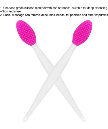 Silicone Nose & Lip Cleansing Brush Set for Blackhead & Exfoliation - Rose Red - Buy Online on SooperMarket.com