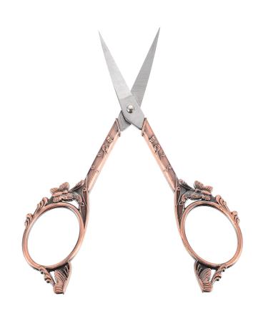 Scissors Portable Beauty Scissor Wear-Resistant Beauty Scissor Reusable Beauty Scissor Eyebrow Scissor Home Accessory Reusable Grooming Scissor Nose Hair Scissor Dark Red