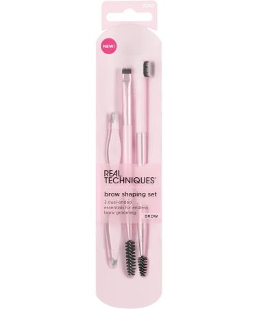 Real Techniques Brow Shaping Set - Spoolie, Brow Brushes & Tweezers - 3 Piece Set for Styling & Shaping Eyebrows - Buy Online on SooperMarket.com