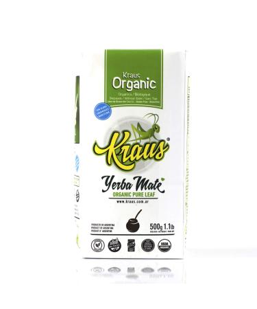 Yerba Mate Kraus Pure Leaf Organic 500g 500 g (Pack of 1)