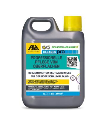 Fila Surface Care Solutions Cleaner Pro Professional Neutral Tile Cleaner Intensive All Purpose Cleaner cleaner for PVC flooring parquet vinyl floor etc. Up to 40 washes 1l 1 l (1 Pack)