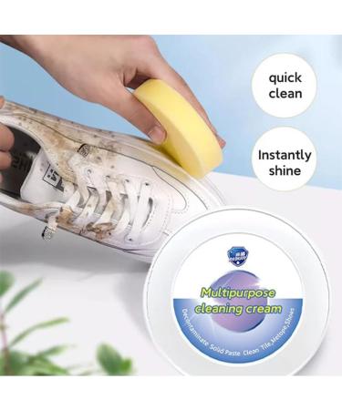 HOPASRISEE New Multi-functional Cleaning and Stain Removal Cream Multipurpose Cleaning Cream White Shoe Cleaner White Shoe Cleaning Cream with Sponge No Need to Wash Just Rub It Bright (2pcs) - Buy Online on SooperMarket.com
