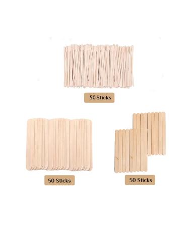 150 Wooden Waxing Spatulas - Small Applicators for Eyebrow & Body Hair Removal | Eco-Friendly Wax Sticks - Buy Online on SooperMarket.com