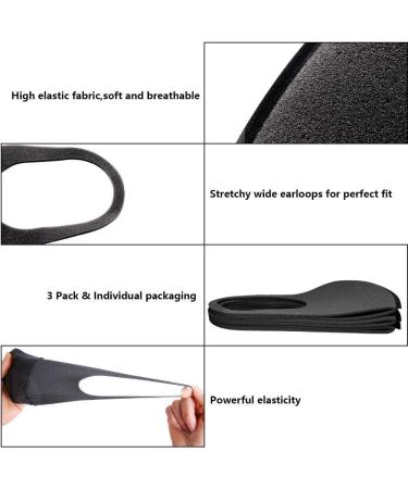 5PCS Reusable Cotton Fabric Fashion Protective Unisex Black Dust Cotton Washable - Buy Online on SooperMarket.com