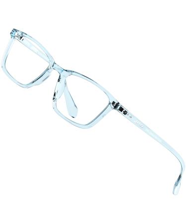 ATTCL Unisex blue light filter glasses to block UV headache without prescription computer glasses M Bl5577-transparent+blue