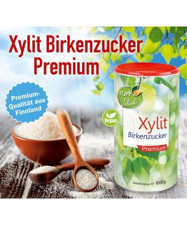 Kopp Vital Xyliti Birch Sugar 1kg | Premium Quality Xylitol from Finland | 100% Natural Sweetener for Baking & Cooking - Buy Online on SooperMarket.com