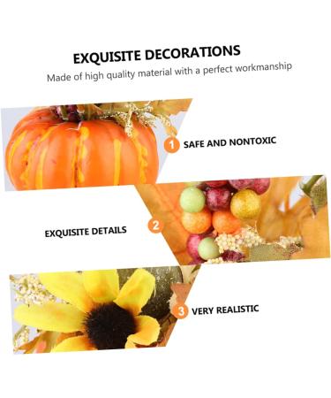 AOKWAWALIY 2pcs Pumpkin Ornaments Sunflower Ornament Simulation Halloween Pumpkin Realistic Pumpkin Photography Prop for Halloween Decor Simulation Pumpkin Household Potted Plant Foam - Buy Online on SooperMarket.com