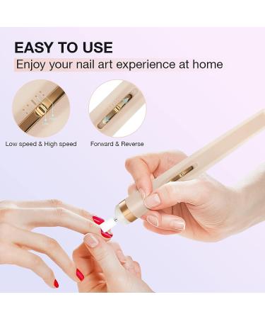 Pnyxeass Portable Electric Nail Drill - Compact Efile Salon Nails Kit for Home Use - Buy Online on SooperMarket.com