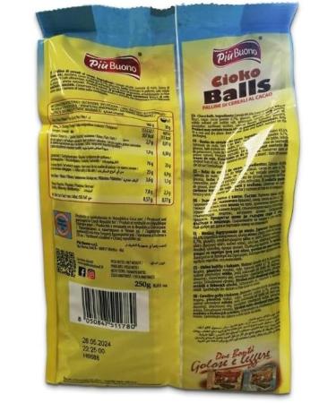 Piu Buono Cioko Balls Chocolate Cereal 250g - Buy Online on SooperMarket.com