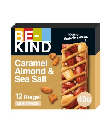 Be-child gluten-free snack bar Caramel Almond & Sea Salt high fiber content without artificial color aroma or preservatives 12 x 40g Caramel Almond & Sea Salt Single