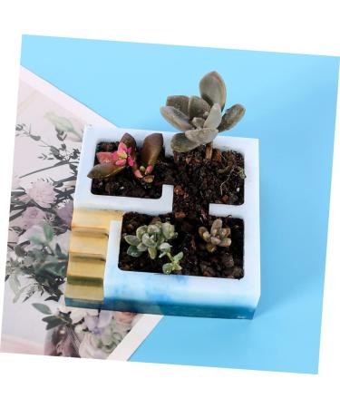 Operitacx 3pcs Box Pot Mold Silicone Molds Gypsum Resin Pot Pot Making Mold Epoxy Resin Crystal Whitex3pcs 10.6X10.6X3.3CMx3pcs - Buy Online on SooperMarket.com