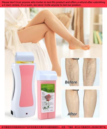 Rose & Honey Roll On Wax Kit for Sensitive Skin - Hair Removal Waxing Kit for Women and Men - At Home Roller Waxing Kit for Larger Body Areas - Buy Online on SooperMarket.com