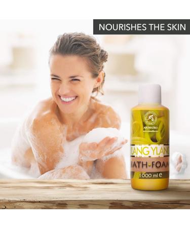 Bubble Bath Foam with Ylang Ylang Essential Oil 1000ml - Body Care for Good Sleep and Relaxation - Aromatherapy Spa Experience - Buy Online on SooperMarket.com