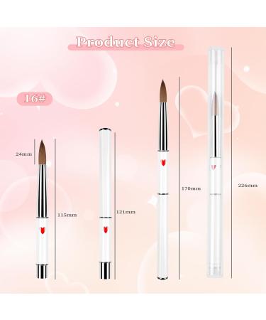 Angnya #16 Kolinsky Acrylic Nail Brush - Sable Hair Nail Art Tool for Gel & Acrylic Nails - Buy Online on SooperMarket.com