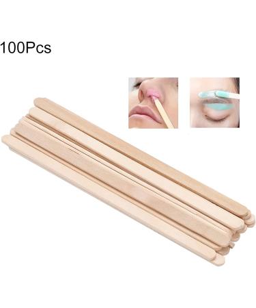 100pcs Disposable Wooden Waxing Sticks for Hair Removal - Body & Eyebrow Wax Applicator Spatulas - Buy Online on SooperMarket.com