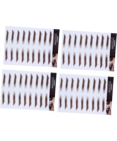 Baluue 8 Pcs Eyebrow Stickers Hair Like Eyebrows Authentic Eyebrows Fake Water Transfer Paper with Soy Ink 21x15cmx2pcs Brown 4x2pcs - Buy Online on SooperMarket.com