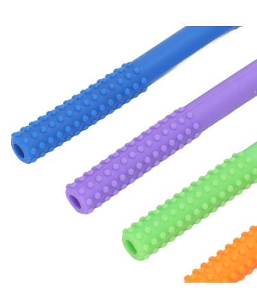 Soft Hollow Silicone Baby Teething Sticks 5Pcs for ADHD - Style 1 - Buy Online on SooperMarket.com