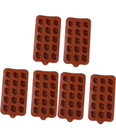 PRETYZOOM 6 Pcs Heart Silicone Molds Gum Paste Molds Chocolate Bar Molds Silicone Lollipop Mold Cupcake Molds Cookie Mould Semi Sphere Silicone Alphabet Silicone Molds Suite 3D Flower Shape - Buy Online on SooperMarket.com