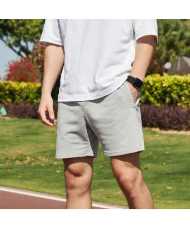 NIMENJOJA Mens 5.5 Athletic Gym Shorts - Grey Zipper Pocket Sweat Shorts - Buy Online on SooperMarket.com