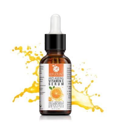 Vitamin C Serum - Anti Aging Face Serum with Vitamin C - Anti-Dark Spots & Brightening Serum with Hyaluronic Acid - Vitamin C Serum For Dull Tired - Vit E Oil Women/Men