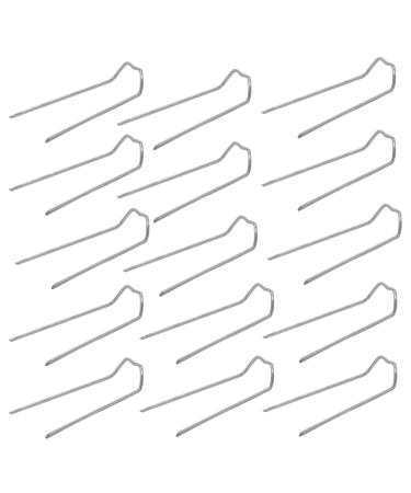 100 Pieces Greening Pins  1.7 Inch Floral U-Pins Plant Pins Floral Fern Pins for Flower Picks Stems Straw Wreaths Holiday Arrangements DIY Craft Projects (Silver  100) 100 Silver