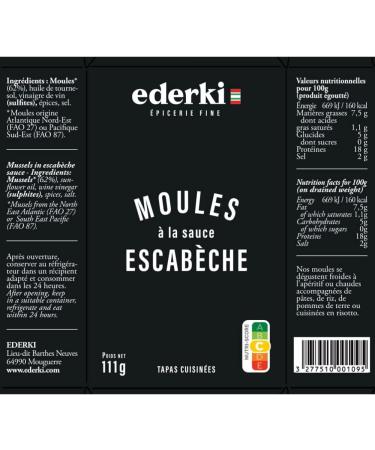 Ederki French Seafood Tapas Selection: Octopus Mussels and Squid - Buy Online on SooperMarket.com