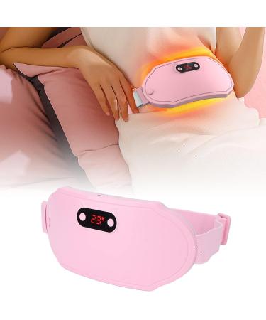 Menstrual Heating Pillows for Women - Portable Electric Heating Belt with 6-Speed Vibration & Fast Heating - Pink - Buy Online on SooperMarket.com