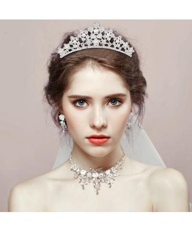 minkissy Rhinestone Pearl Crown Hair Comb - Mini Princess Crown Comb Wedding Crystal Tiara Crown Headbands for Wedding Birthday Party - Buy Online on SooperMarket.com