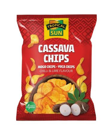 Tropical Sun Cassava Chips Chilli & Lime 80g Box of 12-Fd