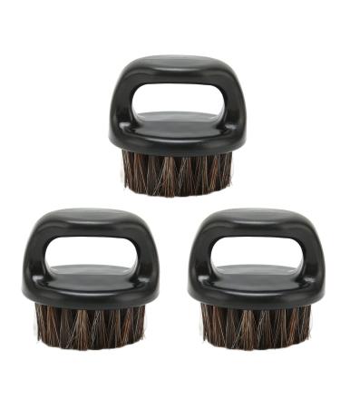3-part beard finger brush for men ridge-free round handle fade brush beard ankle brush for hairdressers for hairdressing home use