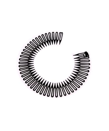 Pinksee 3pcs Stretch Flexible Hair Combs Headband for Women - Black - Buy Online on SooperMarket.com