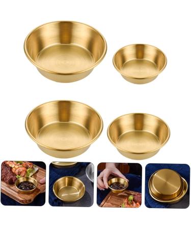 PRETYZOOM 4pcs Seasoning Dish Small Seasoning Plate Individual Teaspoon Rest Metal Portion Cups Dry Fruit Seasoning Bowls Tea Spoons Stainless Household Soy Sauce Stainless Steel - Buy Online on SooperMarket.com