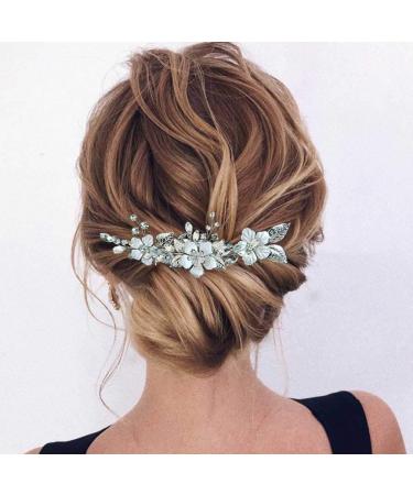 Bride Wedding Silver Crystal Hair Pins - 3 Pack Bridal Headpieces for Women and Girls - A-Silver - Buy Online on SooperMarket.com