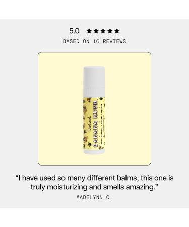 DedCool Lip Balm Stick (Banana Kush) - Jumbo Vegan Natural Coconut Oil Balm for Long-Lasting Moisturization & Hydration of Dry Chapped Lips - Non-Toxic Clean Formula - Buy Online on SooperMarket.com