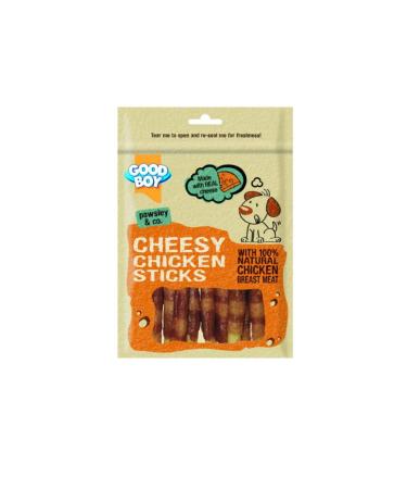 Other Good Boy Pawsley & Co Cheesy Chicken Sticks Dog Treat 80g Clear