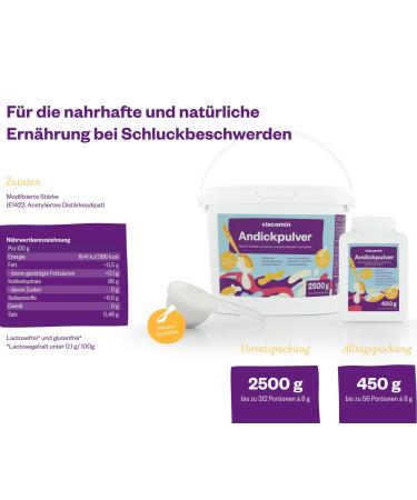 Rheinnatur VISCOMIN Andickpulver 2.5 kg | Vegan Thickener for Drinks & Dishes | Ideal for Swallowing Disorders | Tasteless & Easy to Use - Buy Online on SooperMarket.com