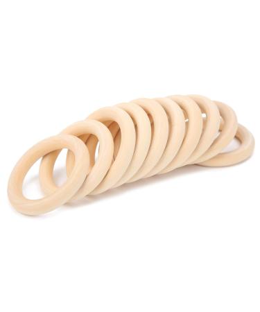 10 Pack Wooden Baby Teethers - 65mm Maple Teething Toys for DIY Crafts - Beige Baby Teethers - International Shipping - Buy Online on SooperMarket.com