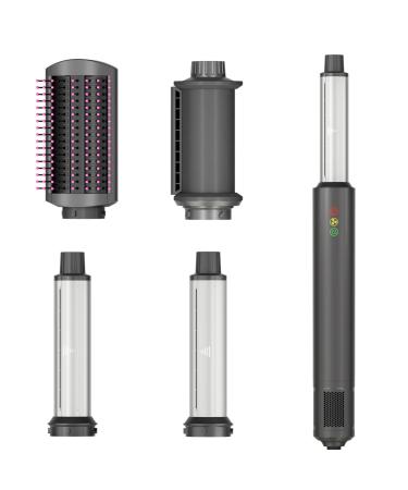 Hair Styler Set: 4-in-1 Wrap Styler with Auto Curlers Hot Brush Smoothing Dryer & High-Speed 110 000 RPM Drying System for Long Hair