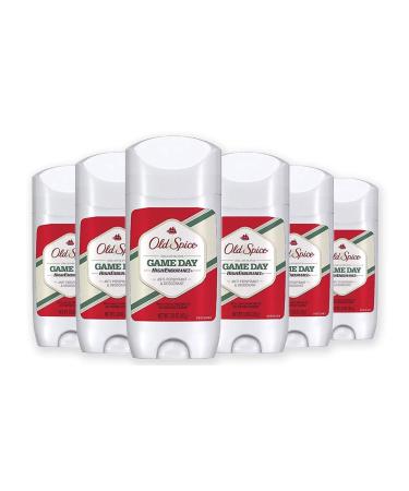 Old Spice Antiperspirant and Deodorant for Men High Endurance Game Day Long Lasting Stick 3 Oz (Pack of 6)