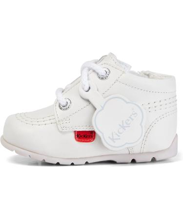 Kickers Unisex Kids Kick Hi Leather Ankle Boot - 2 UK Child, White - Buy Online on SooperMarket.com