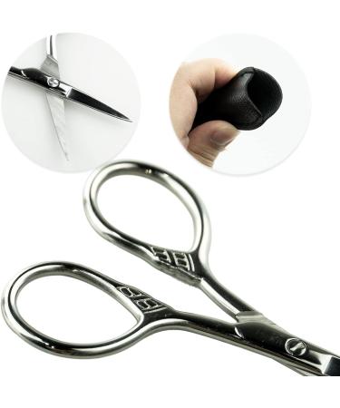Premium Stainless Steel Beard & Mustache Scissors for Men - Precision Grooming Tool for Hair Eyebrows and Nose Hair - Buy Online on SooperMarket.com