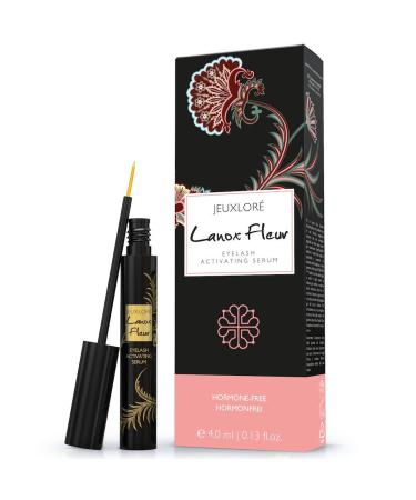 Jeuxlor eyelash serum & eyebrows serum hormone -free - 4 ml lash serum for beautiful dense eyelash & eyebrows - veganes eyelash serum & eyebrow serum for more growth of lashes & eyebrows 4 ml (1 Pack)