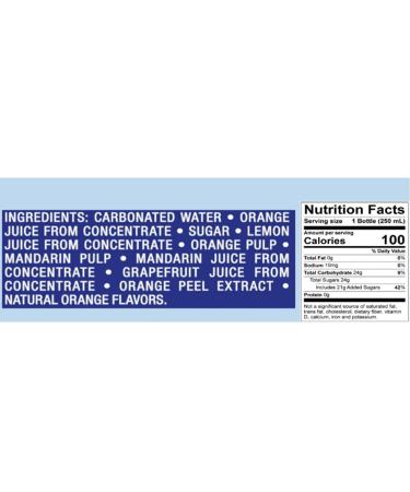 Orangina Citrus Sparkling Juice Beverage - Original French Recipe - 18 Bottles (8.5 oz) - No Artificial Ingredients - Buy Online on SooperMarket.com