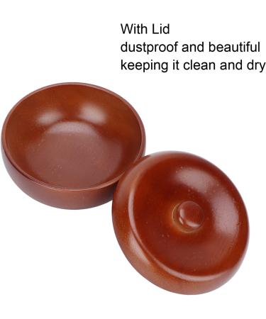 Plplaaoo Wooden Shaving Soap Bowl for Men - Artisan Shaving Shell with Lid | Premium Shaving Accessories for Soap & Cream - Buy Online on SooperMarket.com